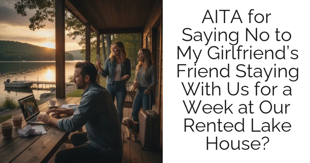AITA for Saying No to My Girlfriend’s Friend Staying With Us for a Week at Our Rented Lake House?