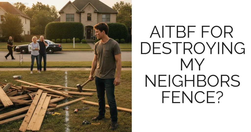 AITBF FOR DESTROYING MY NEIGHBORS FENCE?