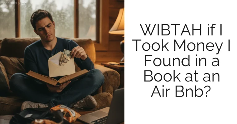 WIBTAH if I Took Money I Found in a Book at an Air Bnb?