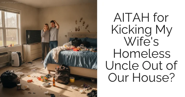 AITAH for Kicking My Wife's Homeless Uncle Out of Our House?