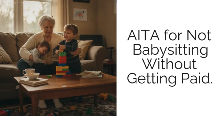 AITA for Not Babysitting Without Getting Paid.