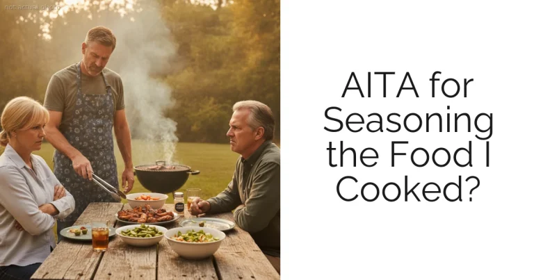 AITA for Seasoning the Food I Cooked?