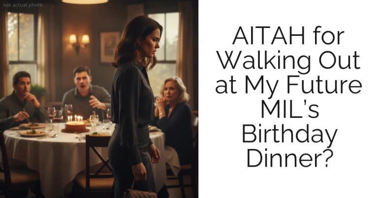 AITAH for Walking Out at My Future MIL’s Birthday Dinner?
