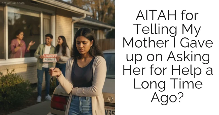 AITAH for Telling My Mother I Gave up on Asking Her for Help a Long Time Ago?