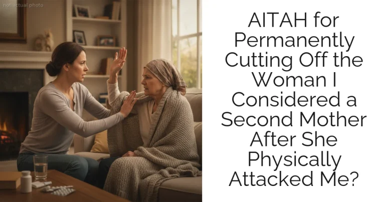 AITAH for Permanently Cutting Off the Woman I Considered a Second Mother After She Physically Attacked Me?