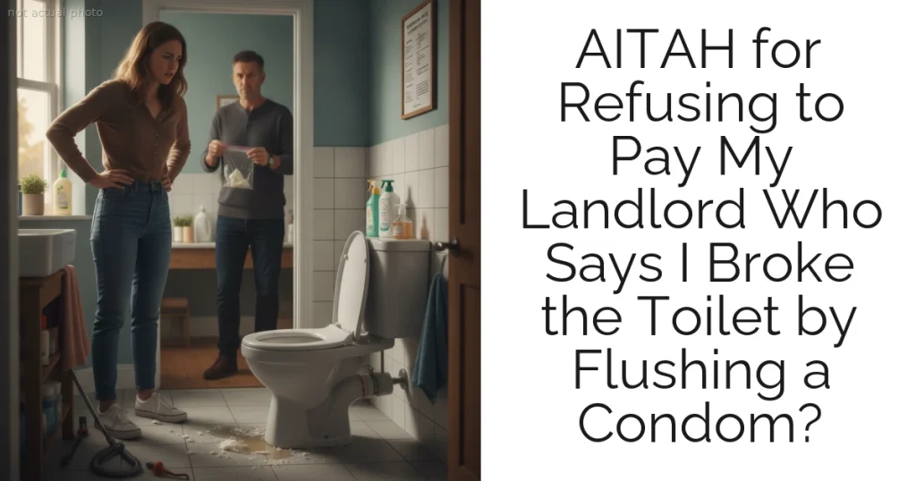 AITAH for Refusing to Pay My Landlord Who Says I Broke the Toilet by Flushing a Condom?