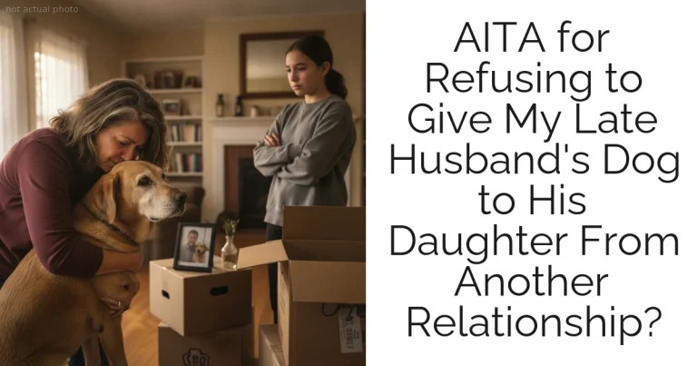 AITA for Refusing to Give My Late Husband's Dog to His Daughter From Another Relationship?