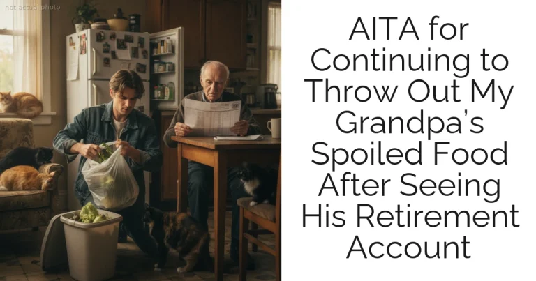 AITA for Continuing to Throw Out My Grandpa’s Spoiled Food After Seeing His Retirement Account
