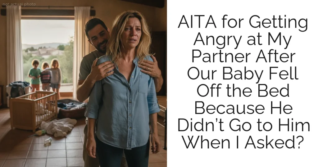 AITA for Getting Angry at My Partner After Our Baby Fell Off the Bed Because He Didn’t Go to Him When I Asked?