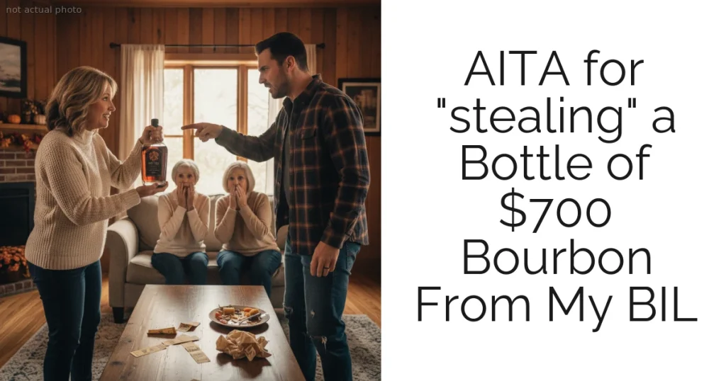 AITA for "stealing" a Bottle of $700 Bourbon From My BIL