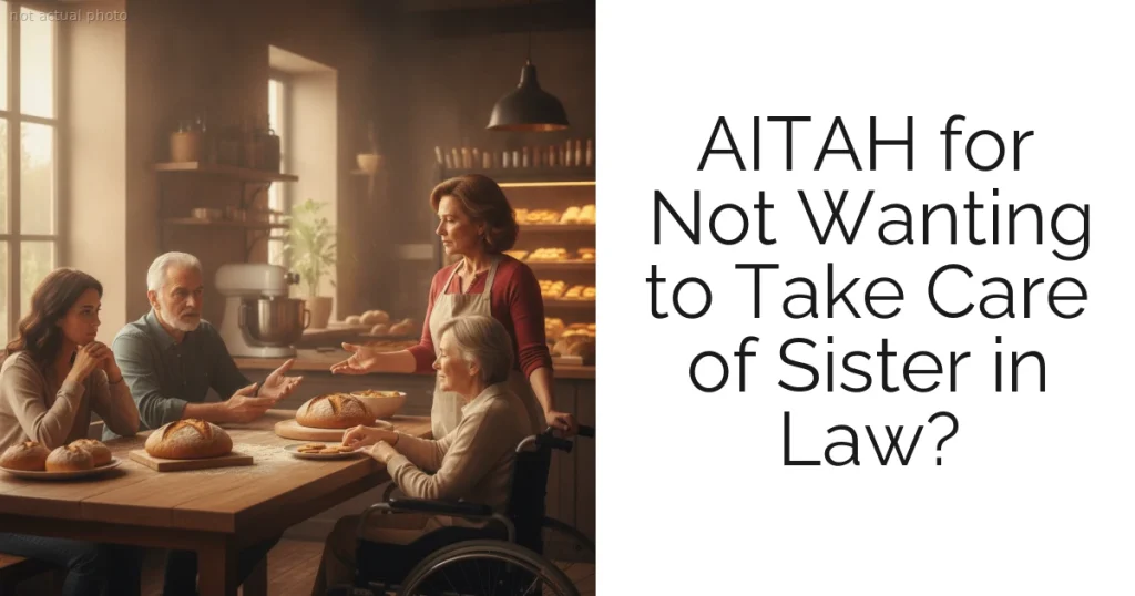 AITAH for Not Wanting to Take Care of Sister in Law?