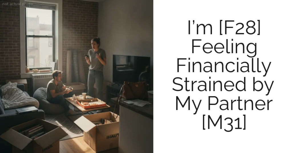 I’m [F28] Feeling Financially Strained by My Partner [M31]