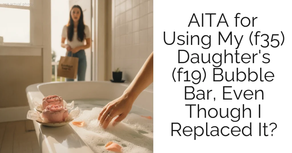AITA for Using My (f35) Daughter's (f19) Bubble Bar, Even Though I Replaced It?