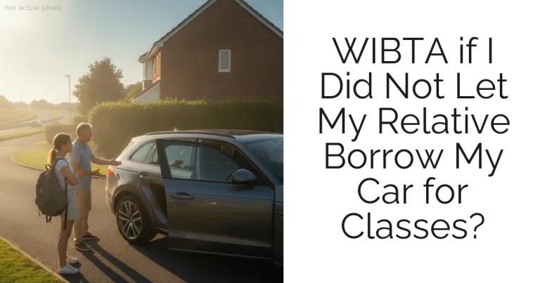 WIBTA if I Did Not Let My Relative Borrow My Car for Classes?