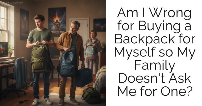 Am I Wrong for Buying a Backpack for Myself so My Family Doesn't Ask Me for One?