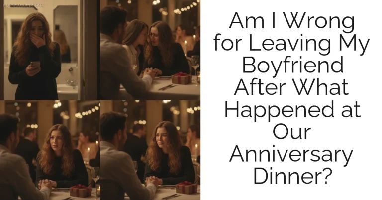Am I Wrong for Leaving My Boyfriend After What Happened at Our Anniversary Dinner?