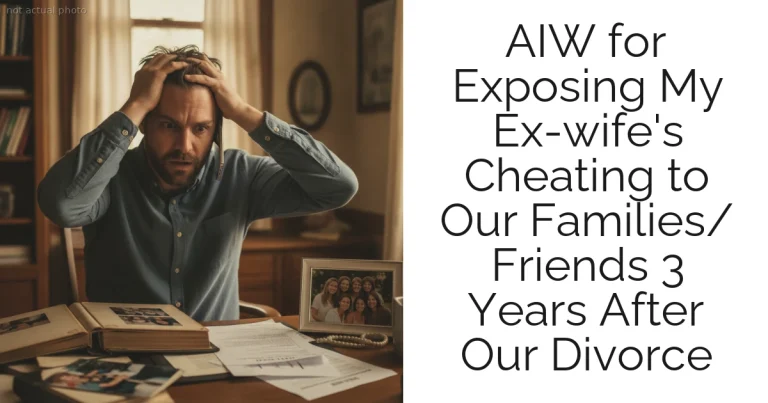 AIW for Exposing My Ex-wife's Cheating to Our Families/ Friends 3 Years After Our Divorce