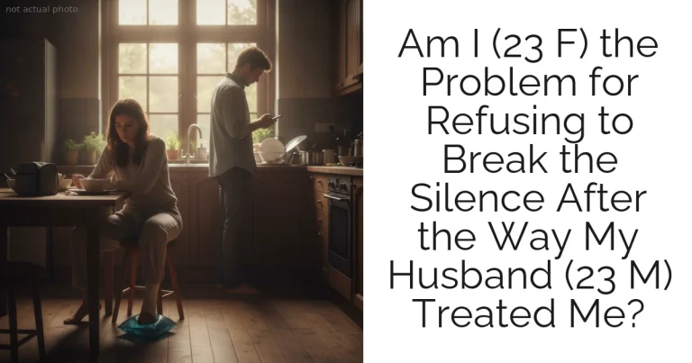 Am I (23 F) the Problem for Refusing to Break the Silence After the Way My Husband (23 M) Treated Me?
