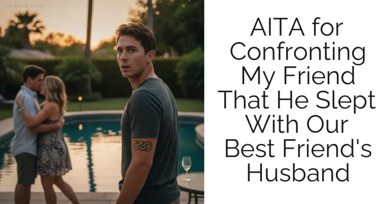 AITA for Confronting My Friend That He Slept With Our Best Friend's Husband