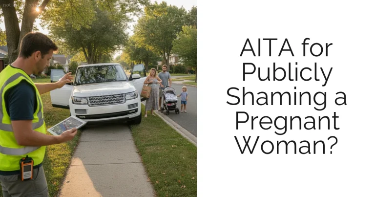 AITA for Publicly Shaming a Pregnant Woman?