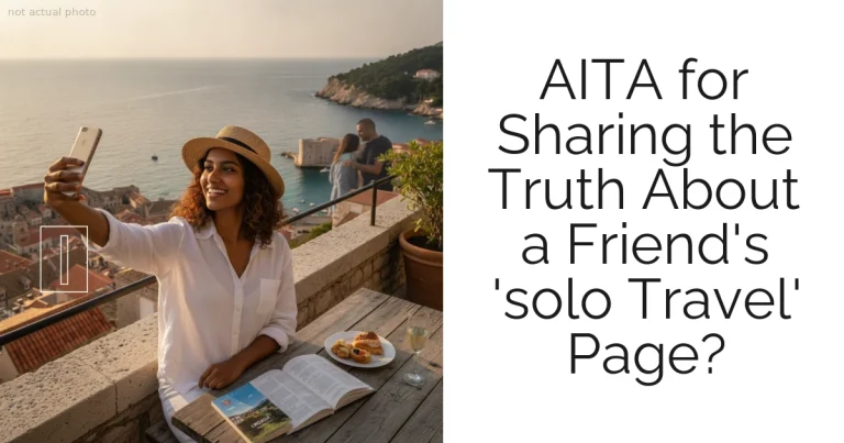 AITA for Sharing the Truth About a Friend's 'solo Travel' Page?