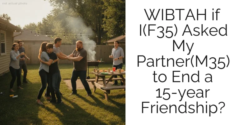 WIBTAH if I(F35) Asked My Partner(M35) to End a 15-year Friendship?