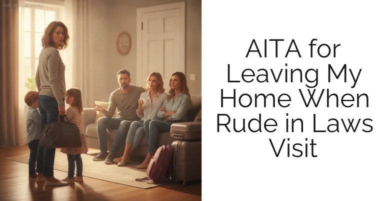 AITA for Leaving My Home When Rude in Laws Visit