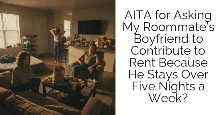 AITA for Asking My Roommate’s Boyfriend to Contribute to Rent Because He Stays Over Five Nights a Week?