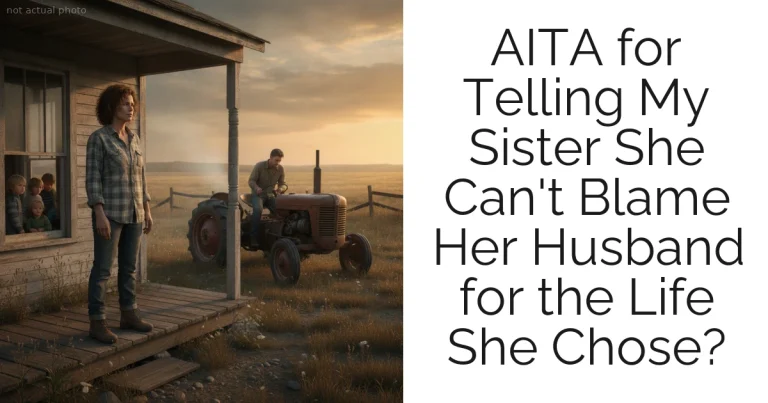 AITA for Telling My Sister She Can't Blame Her Husband for the Life She Chose?