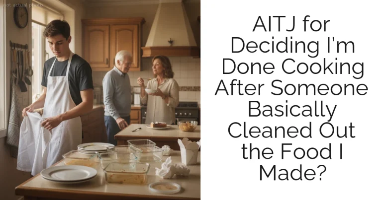 AITJ for Deciding I’m Done Cooking After Someone Basically Cleaned Out the Food I Made?