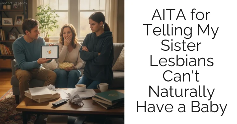 AITA for Telling My Sister Lesbians Can't Naturally Have a Baby