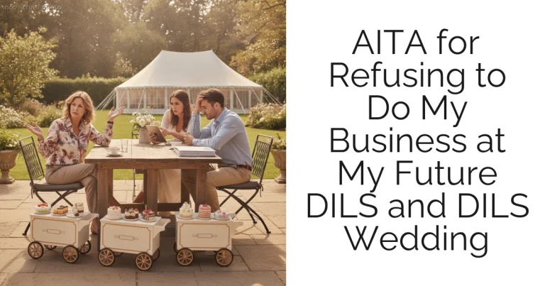 AITA for Refusing to Do My Business at My Future DILS and DILS Wedding
