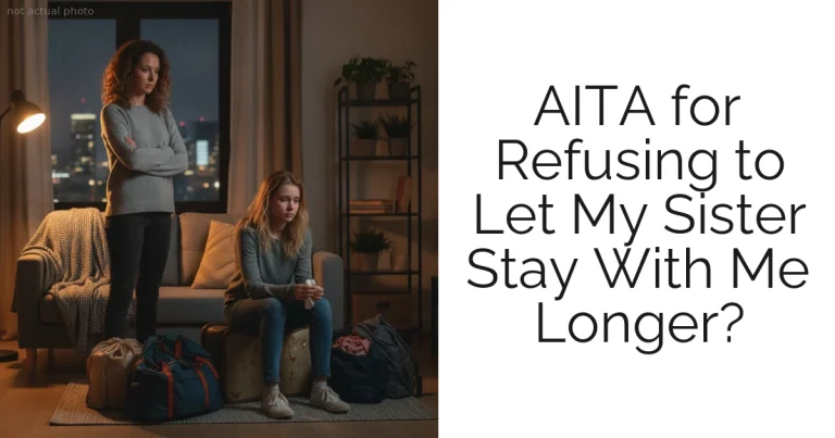 AITA for Refusing to Let My Sister Stay With Me Longer?