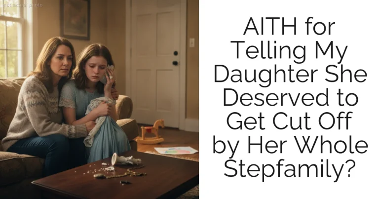 AITH for Telling My Daughter She Deserved to Get Cut Off by Her Whole Stepfamily?