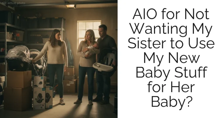 AIO for Not Wanting My Sister to Use My New Baby Stuff for Her Baby?