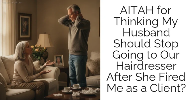 AITAH for Thinking My Husband Should Stop Going to Our Hairdresser After She Fired Me as a Client?