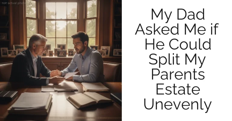 My Dad Asked Me if He Could Split My Parents Estate Unevenly