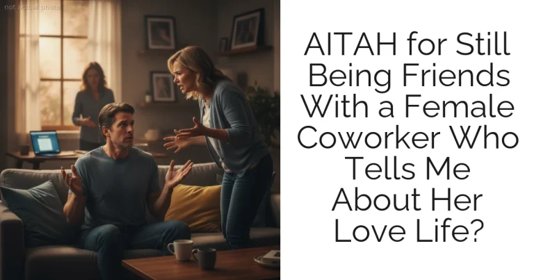 AITAH for Still Being Friends With a Female Coworker Who Tells Me About Her Love Life?