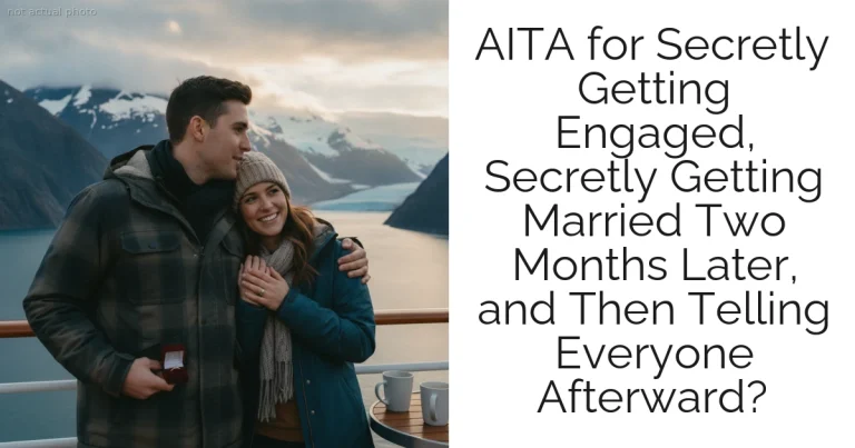 AITA for Secretly Getting Engaged, Secretly Getting Married Two Months Later, and Then Telling Everyone Afterward?