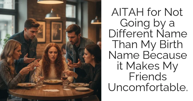 AITAH for Not Going by a Different Name Than My Birth Name Because it Makes My Friends Uncomfortable.