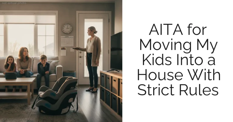 AITA for Moving My Kids Into a House With Strict Rules