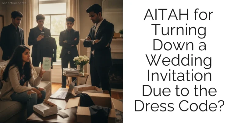 AITAH for Turning Down a Wedding Invitation Due to the Dress Code?