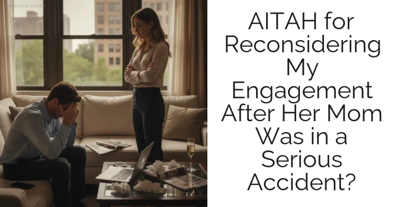 AITAH for Reconsidering My Engagement After Her Mom Was in a Serious Accident?