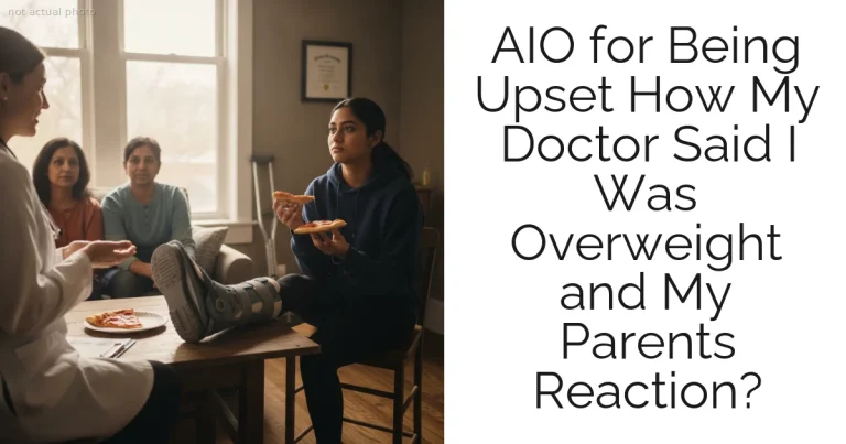 AIO for Being Upset How My Doctor Said I Was Overweight and My Parents Reaction?