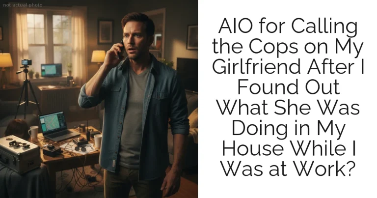 AIO for Calling the Cops on My Girlfriend After I Found Out What She Was Doing in My House While I Was at Work?