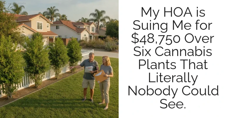 My HOA is Suing Me for $48,750 Over Six Cannabis Plants That Literally Nobody Could See.