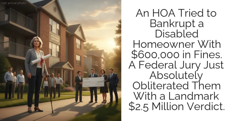 An HOA Tried to Bankrupt a Disabled Homeowner With $600,000  in Fines. A Federal Jury Just Absolutely Obliterated Them With a Landmark $2.5 Million Verdict.