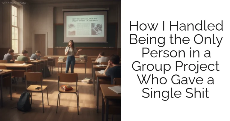 How I Handled Being the Only Person in a Group Project Who Gave a Single Shit