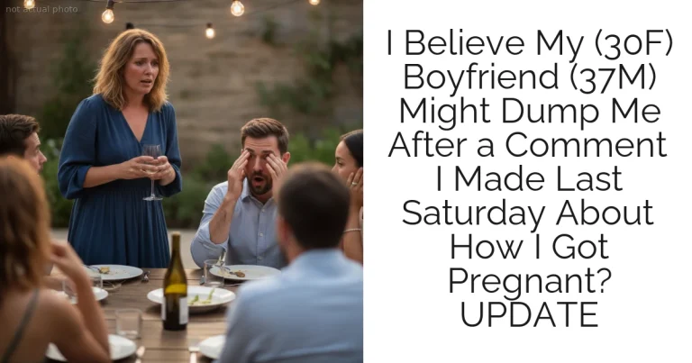 I Believe My (30F) Boyfriend (37M) Might Dump Me After a Comment I Made Last Saturday About How I Got Pregnant? UPDATE