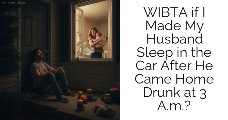 WIBTA if I Made My Husband Sleep in the Car After He Came Home Drunk at 3 A.m.?